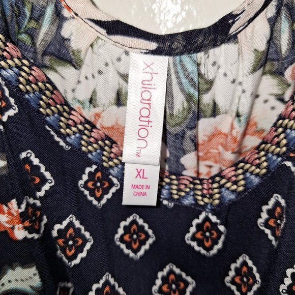 Xhilaration Floral Mini Cold Shoulder Dress Size XL - Picture 10 of 10